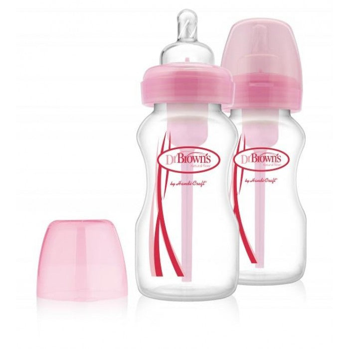 DR BROWNS OPTIONS+ ANTI-COLIC WIDE-NECK PINK BOTTLE 270ML