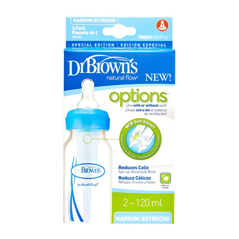 DR BROWNS OPTIONS NARROW BABY BOTTLE BLUE 120ML