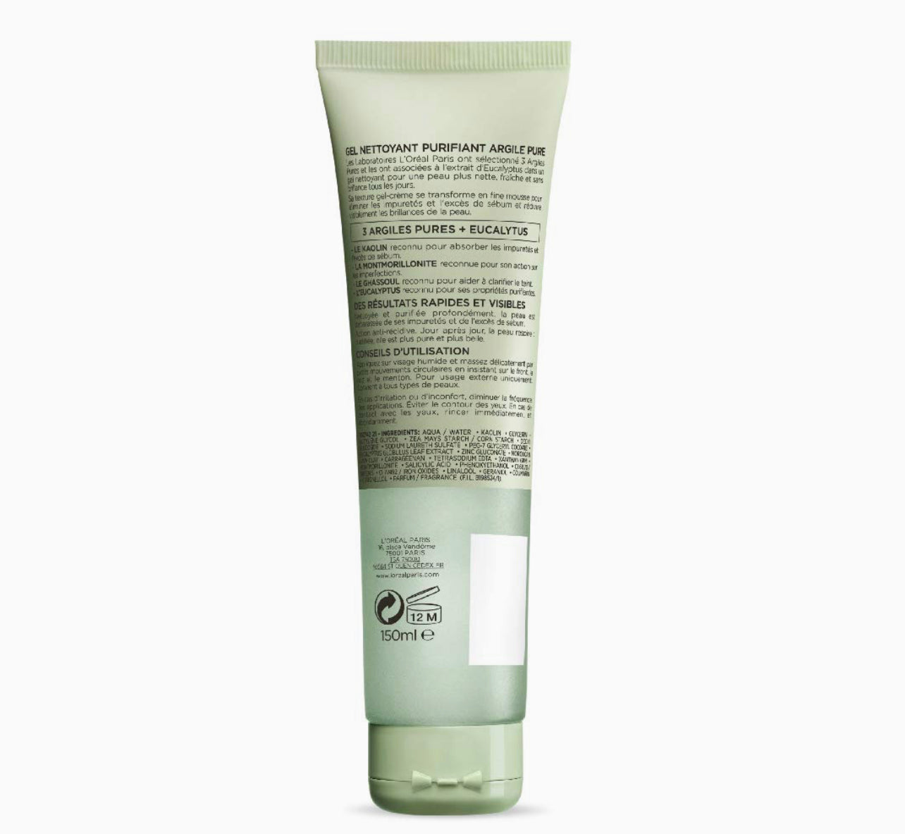 LOREAL PURE CLAY PURIFYING GEL WASH 150ML