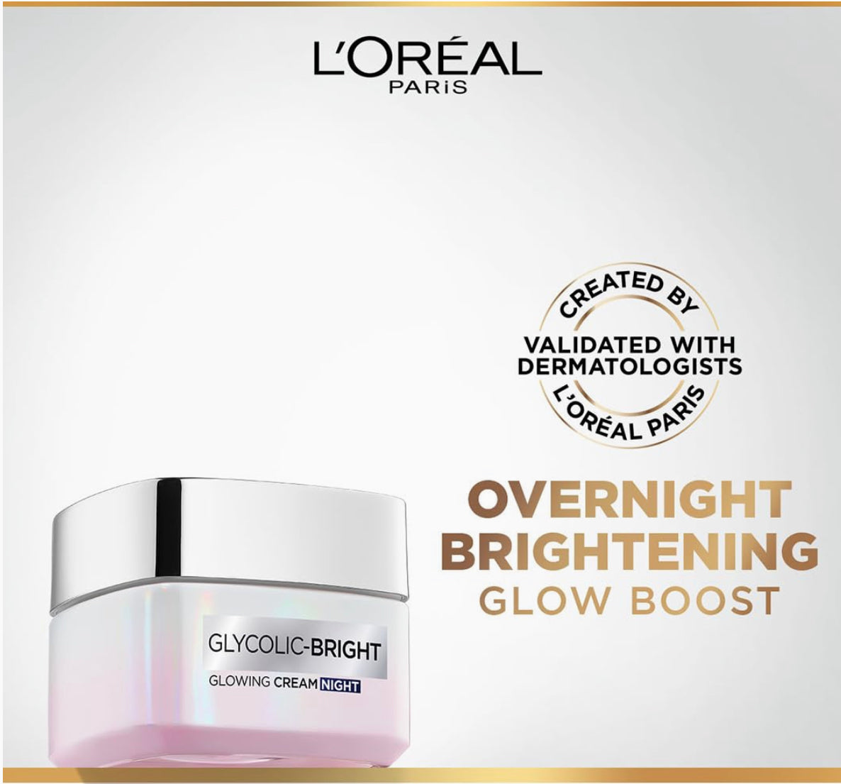 LOREAL GLYCOLIC-BRIGHT NIGHT CREAM 50ML