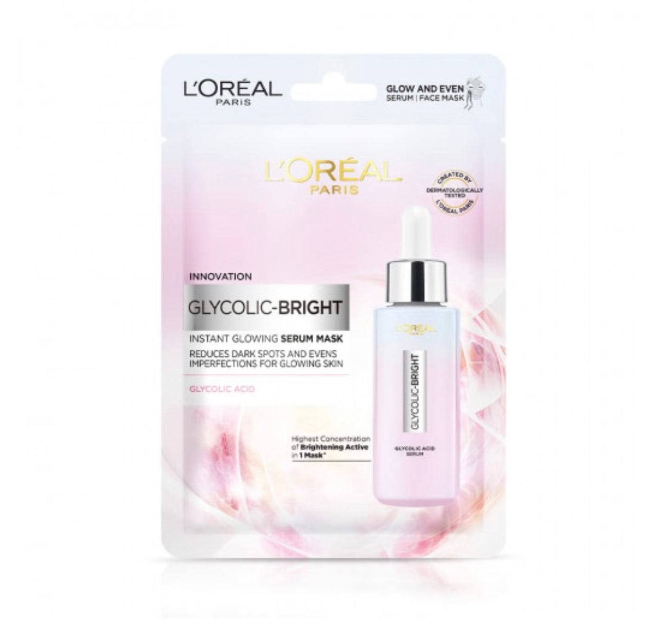 LOREAL GLYCOLIC-BRIGHT SERUM MASK (1TISSUE)