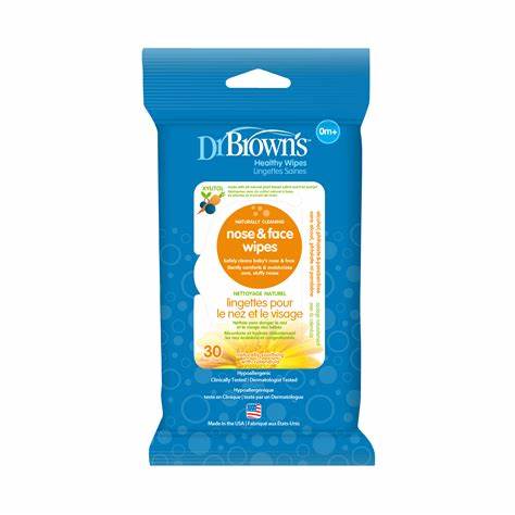 DR BROWNS NOSE & FACE WIPES