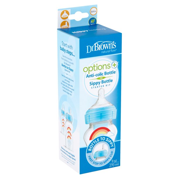 DR BROWNS OPTIONS+ ANTI-COLIC SIPPY BOTTLE BLUE