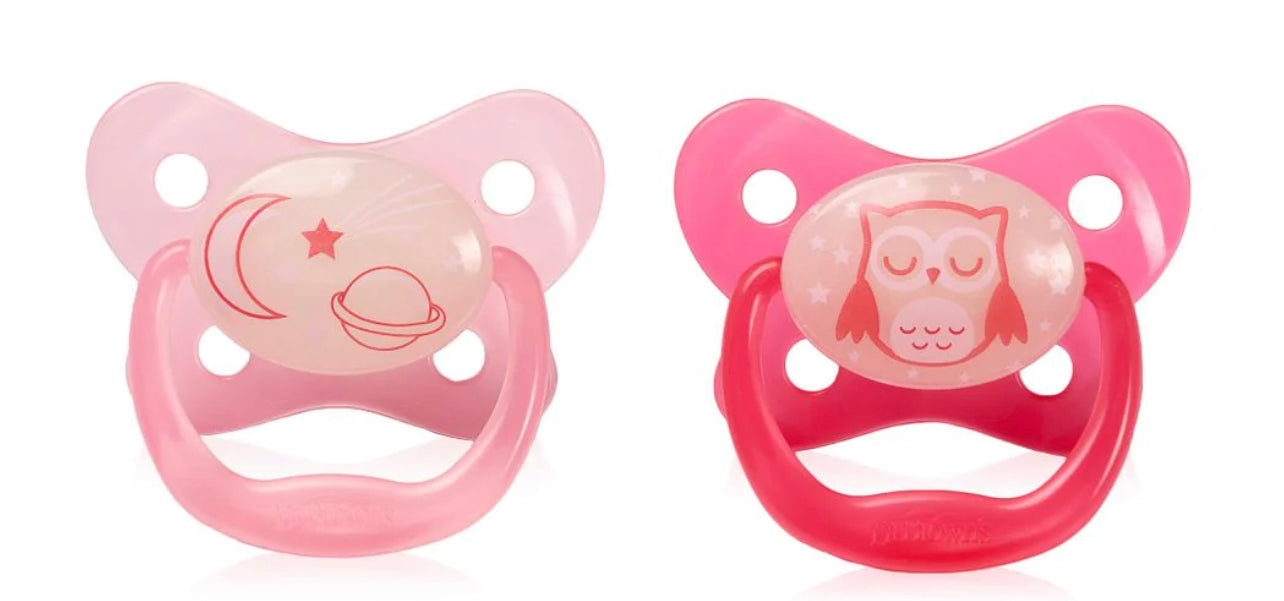 DR. BROWN GLOW IN THE DARK PACIFIER 6-18 M