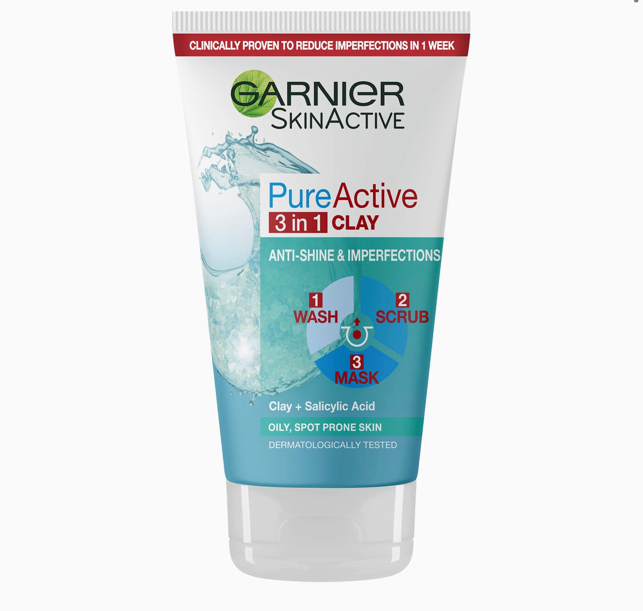 GARNIER PURE ACTIVE 3 IN 1 CLAY 150ML