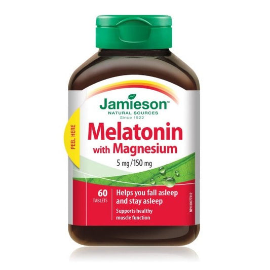 JAMIESON MELATONIN5MG+ MAGNESIUM150MG 60TAB