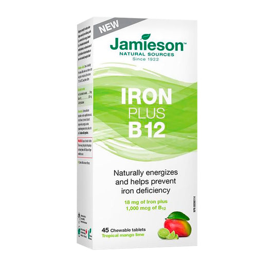 JAMIESON CHEWABLE IRON PLUS B12 45TAB