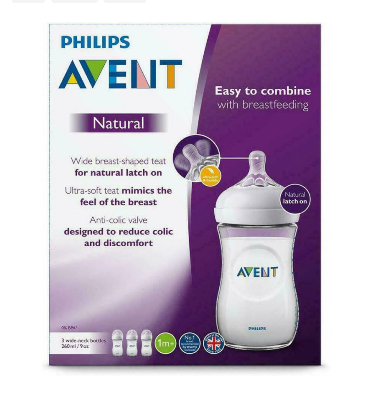 AVENT NATURAL BOTTLE TRIPLE