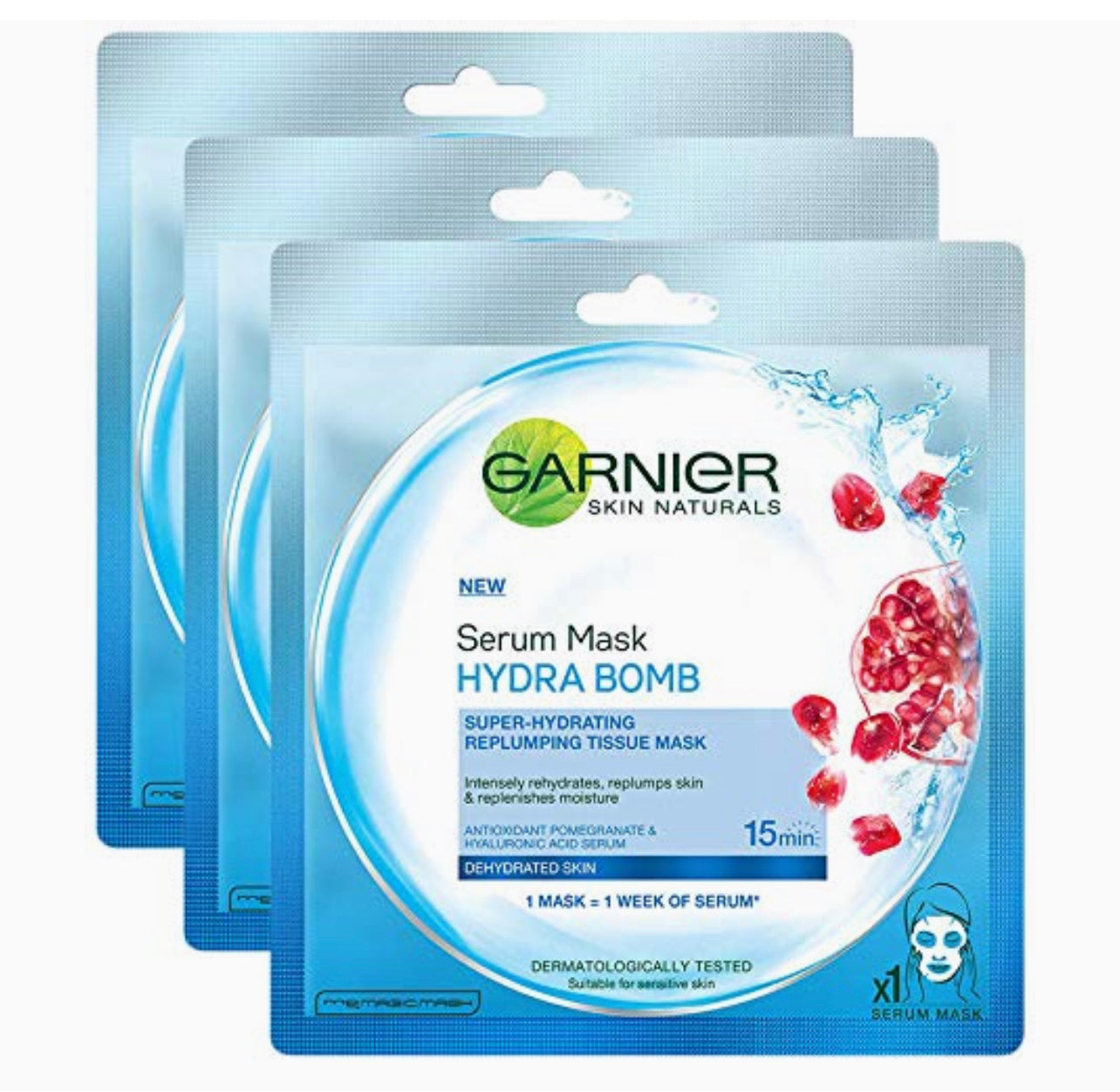 GARNIER HYDRA BOMB 1 TISSUE MASK (SUPER HYDRATING & REPLUMPING) BLUE