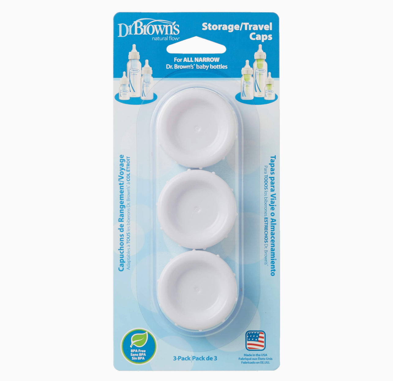 DR BROWNS BABY STORAGE TRAVEL CAPS