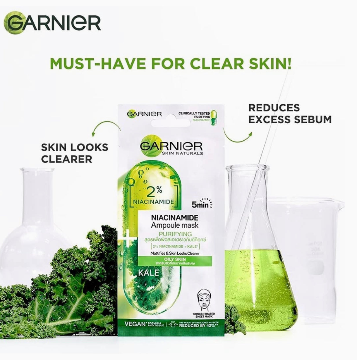 GARNIER NIACINAMIDE 1 SHEET MASK (OILY SKIN)