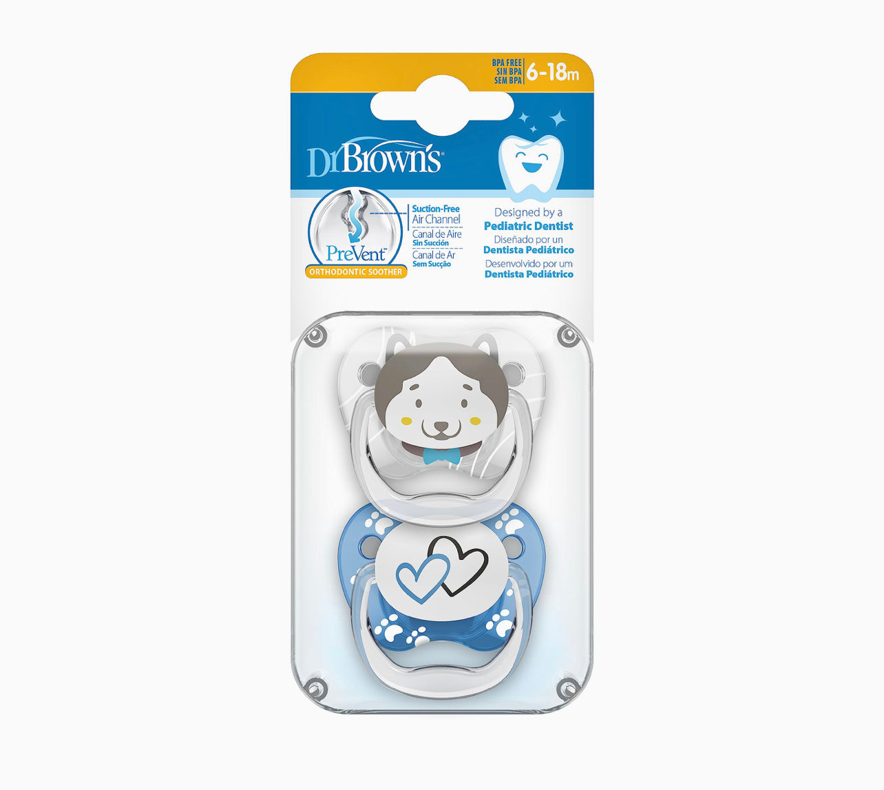 DR BROWNS PREVENT SHIELD PACIFIER 6-12 BOY