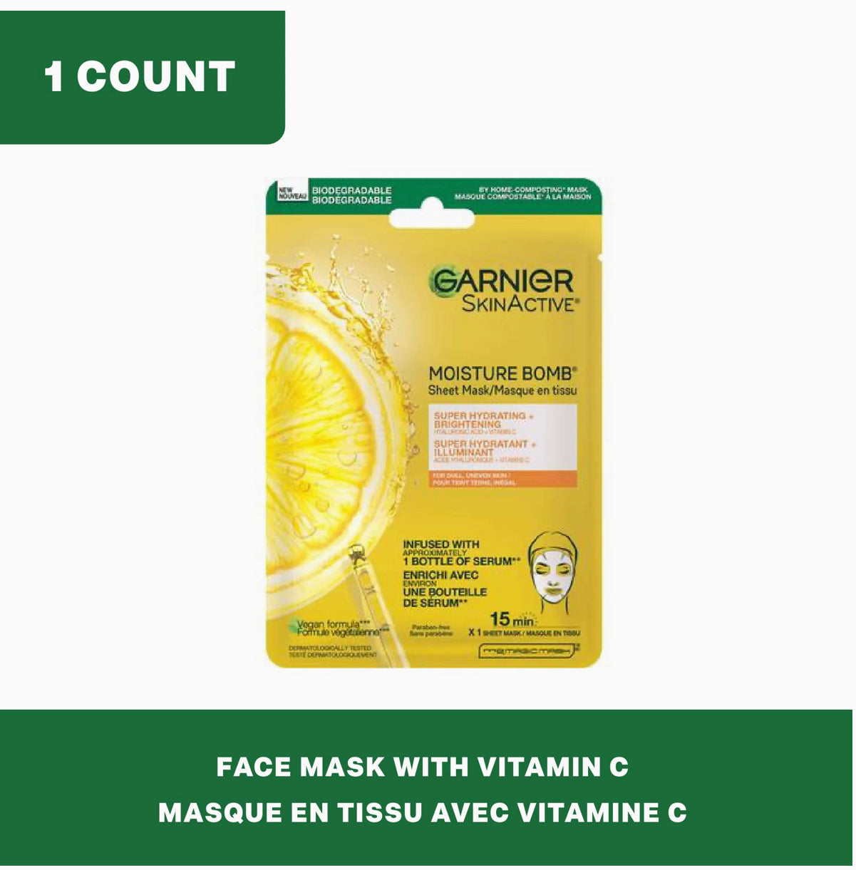 GARNIER VITAMIN C SHOT MASK (ENERGIZES & BRIGHTENS)