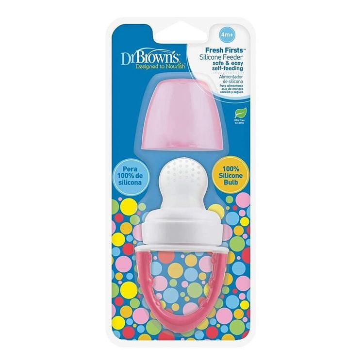 DR.BROWN FRESH FIRSTS SILICONE FEEDER PINK