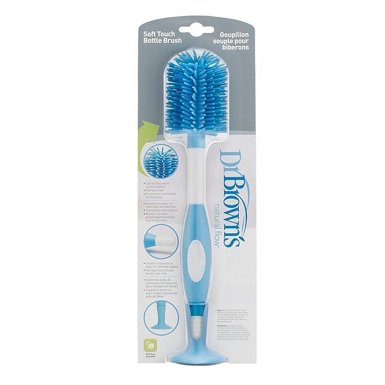 DR BROWNS SOFT TOUCH BOTTLE BRUSH BLUE