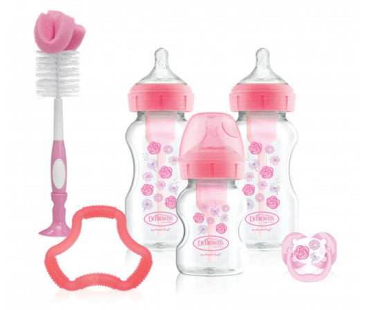 DR. BROWN OPTIONS + ANTO COLIC PINK GIFT SET