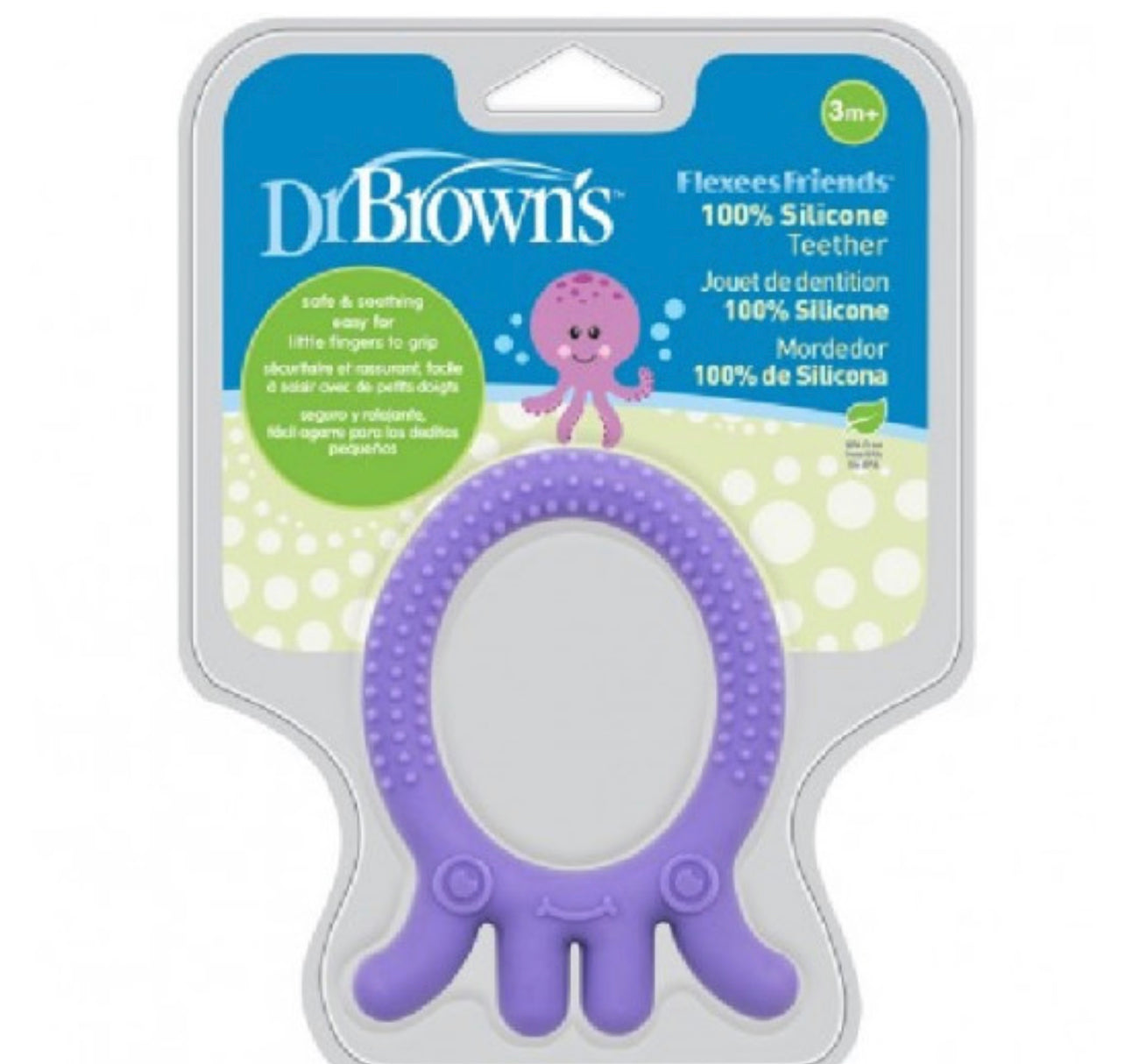 DR. BROWN FLEXEES FRIENDS SILICON TEETHER 3M+