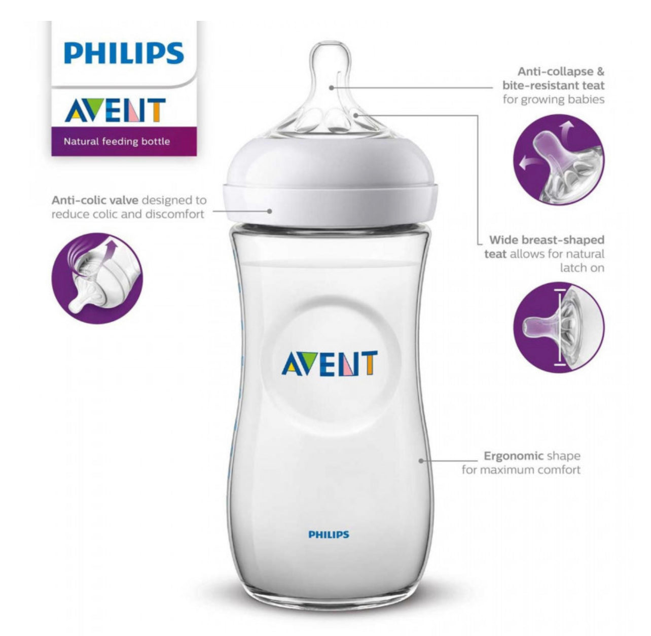 AVENT NATURAL 6M+ BOTTLE 330 ml