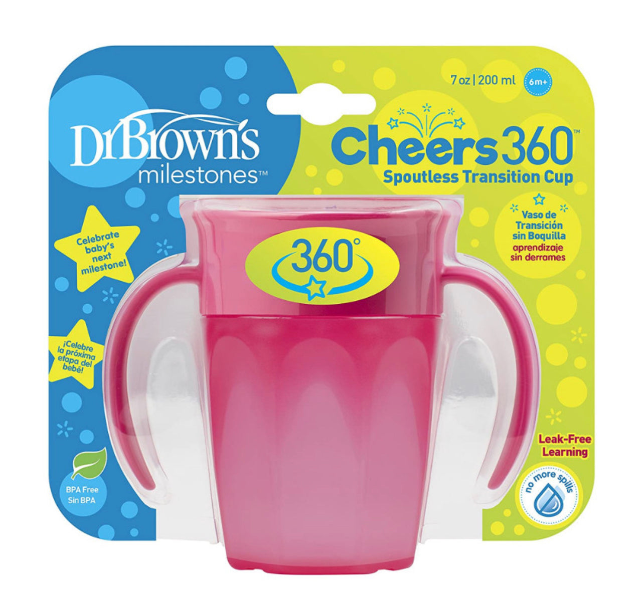 DR BROWNS CHEERS 360 /200ML PINK