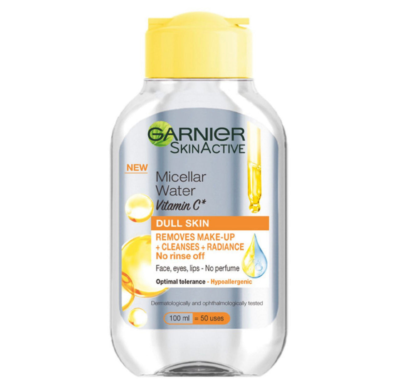 GARNIER MICELLAR CLEANSING WATER VITAMIN C 100ML (DULL SKIN) YELLOW