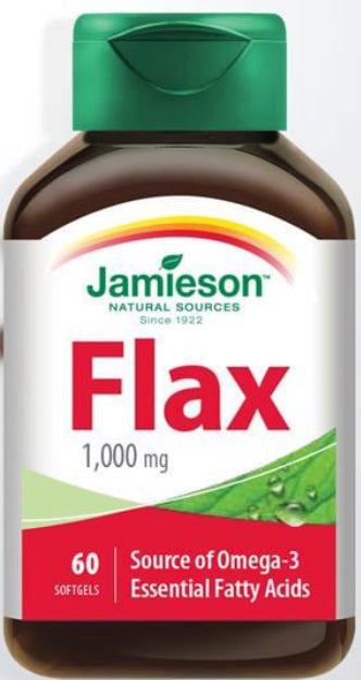 JAMIESON FLAX 1000MG 60 SOFTGEL