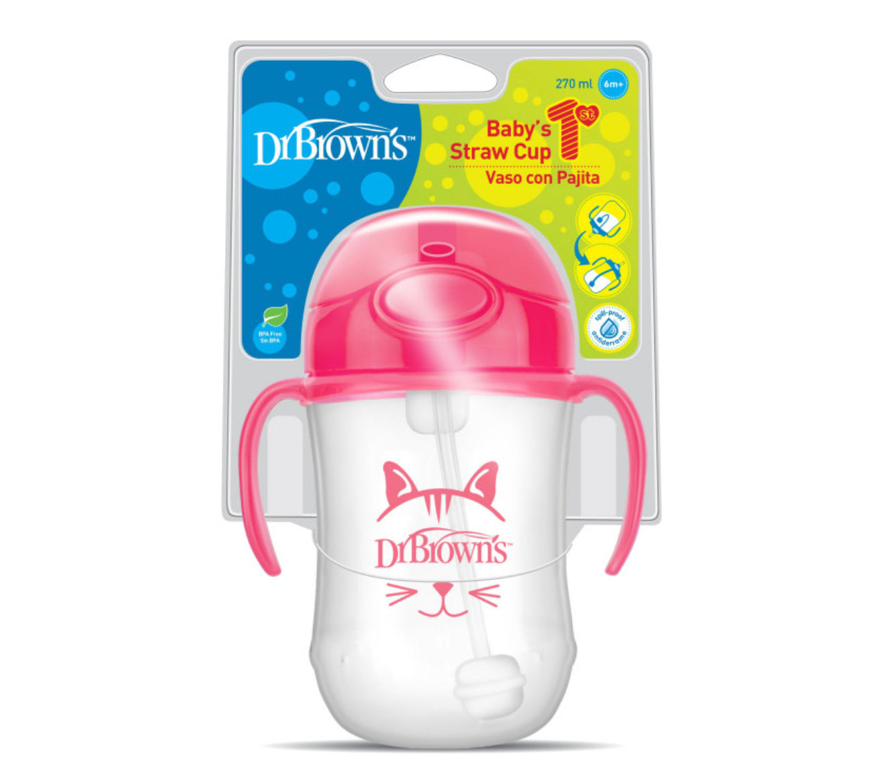 DR.BROWN CUP STRAW PINK