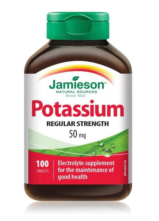 JAMIESON POTASSIUM 50MG 100TAB