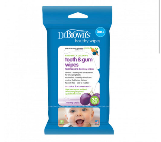 DR BROWNS TOOTH & GUM WIPES