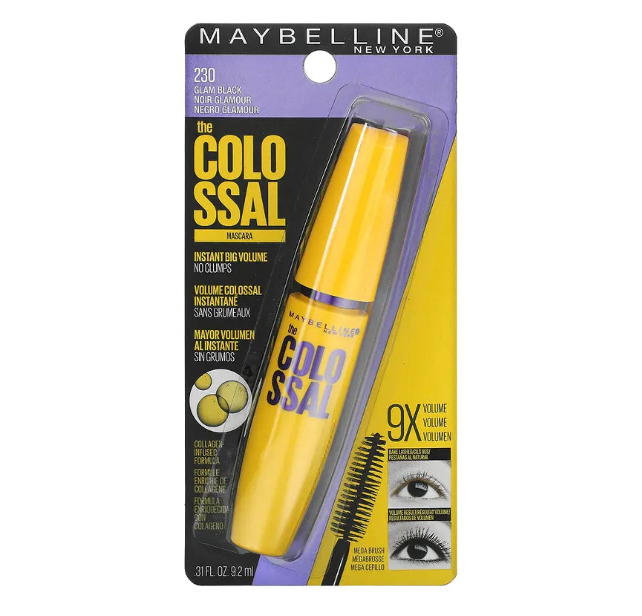 MAYBELLINE COLOSSAL 36H MASCARA BLACK WATERPROOF