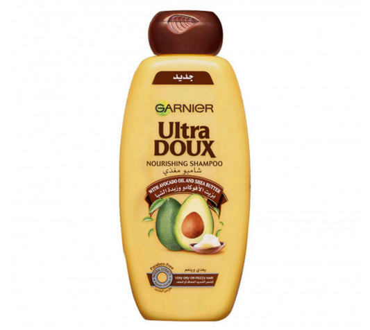 GARNIER ULTRA DOUX. SHAMPOO  WITH AVOCADO OIL & SHEA BUTTER 400ML